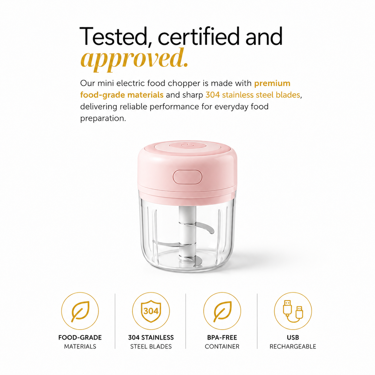 Lumora Mini Electric Food Chopper | Chop Vegetables in Seconds